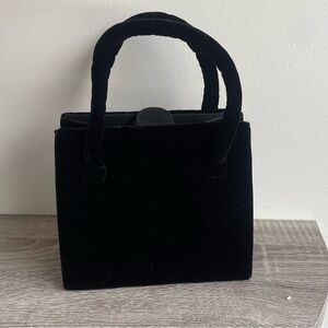 REBECCA MOLAAR Black velvet small bag